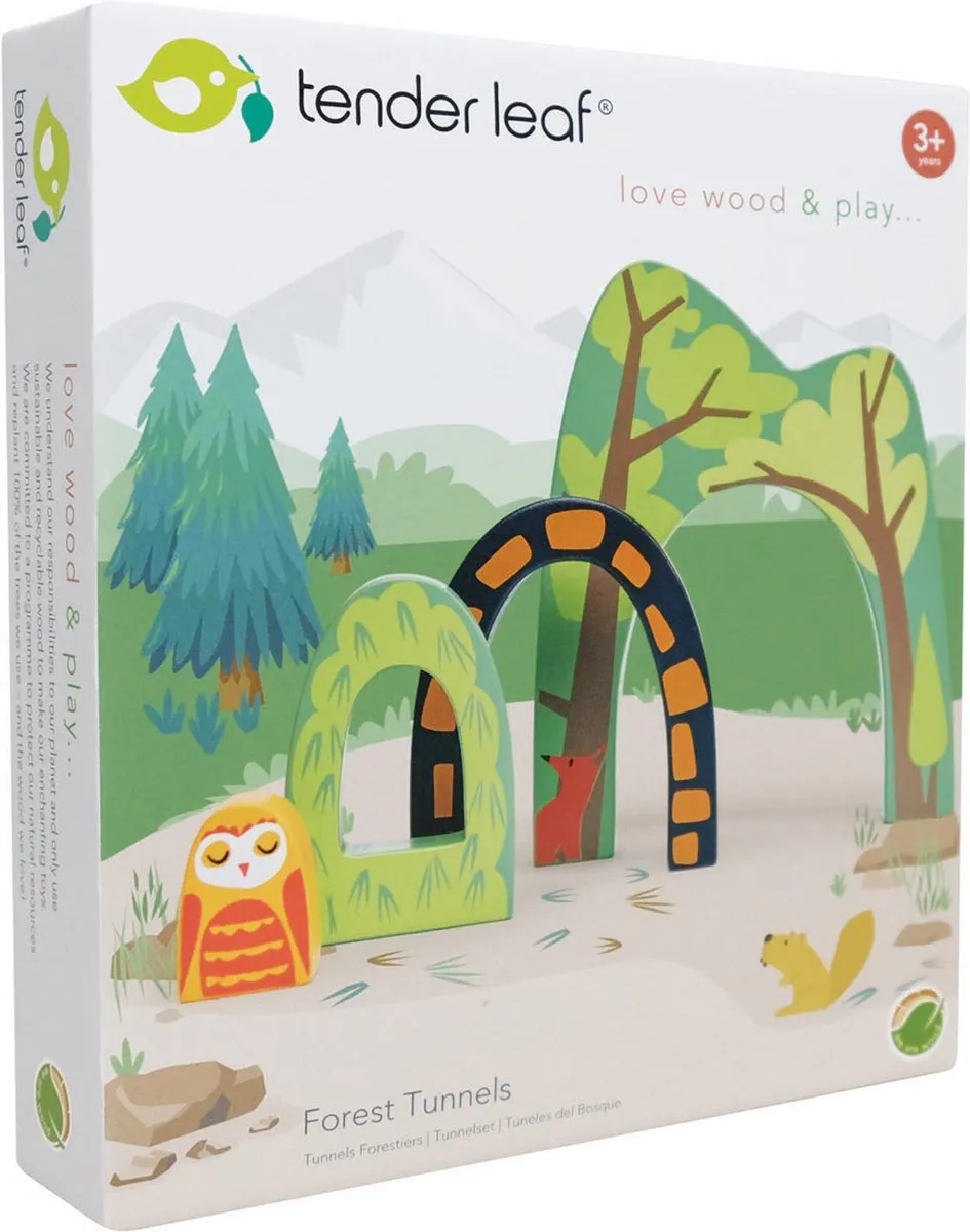 Tender Leaf Toys Bostunnel Speelset 16,5cm - 4-delig - Groen