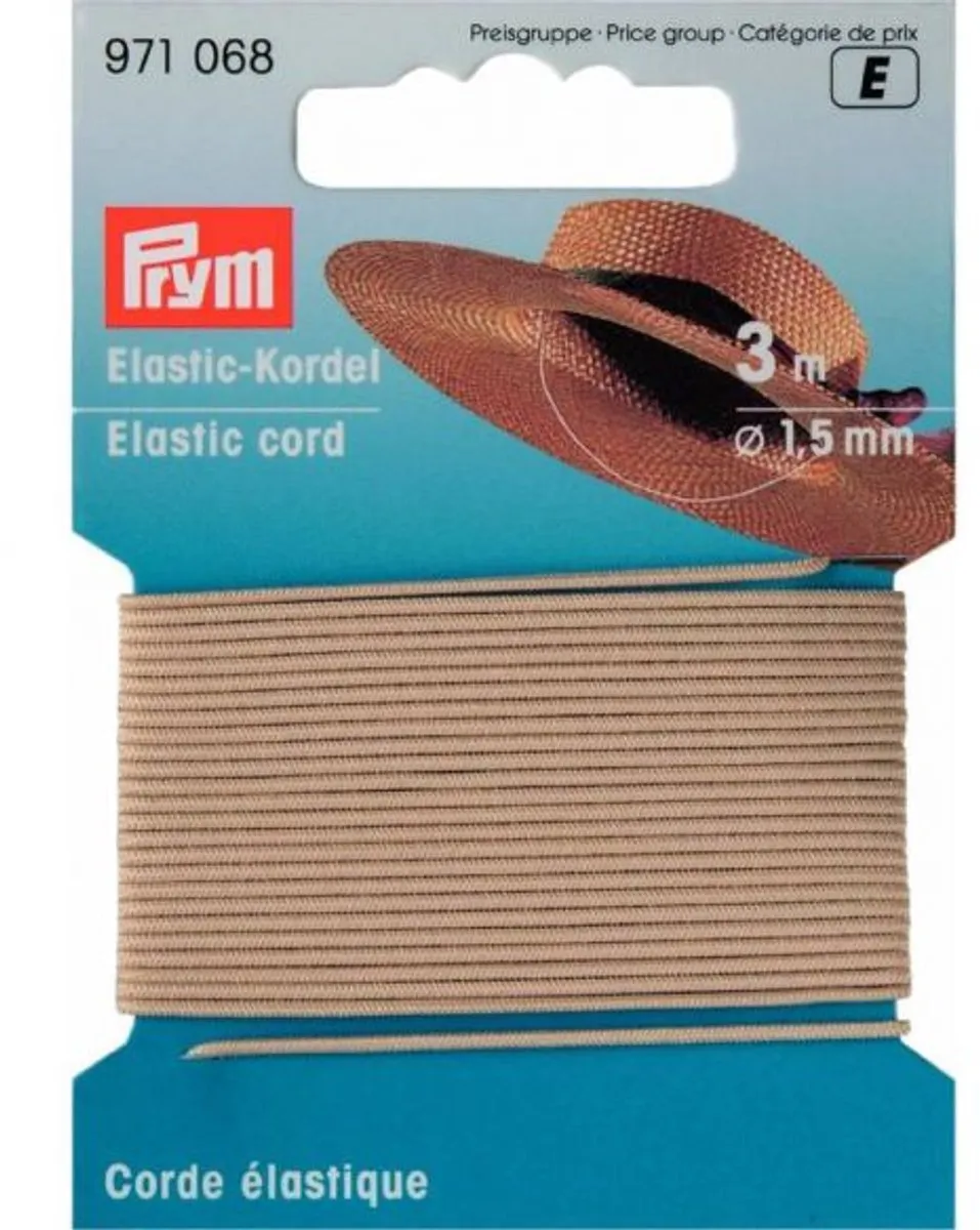 Prym Elastiek Koord 1,5mm - Zwart - 3m