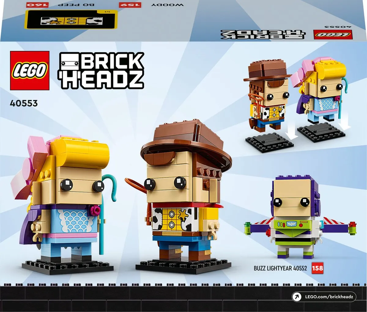LEGO Brickheadz Woody & Bo Peep 40553 - 296 Stukken