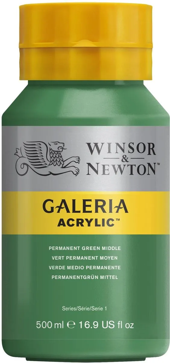 Winsor & Newton Galeria Acryl Permanent Green Middle 500ml