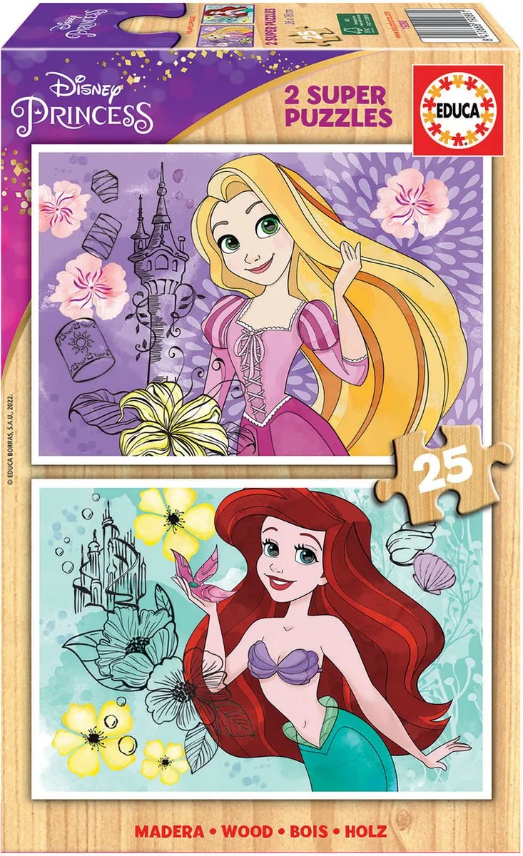 Educa Disney Princess Rapunzel Houten Puzzel 225 Stuks