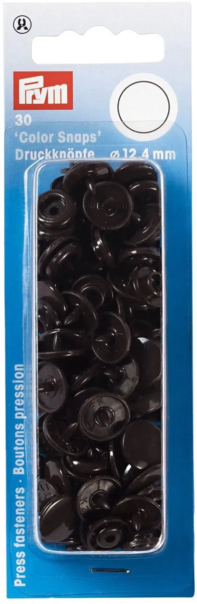 Prym Drukknoop Color Snaps Donkerbruin 12.4mm - 1 Stuk