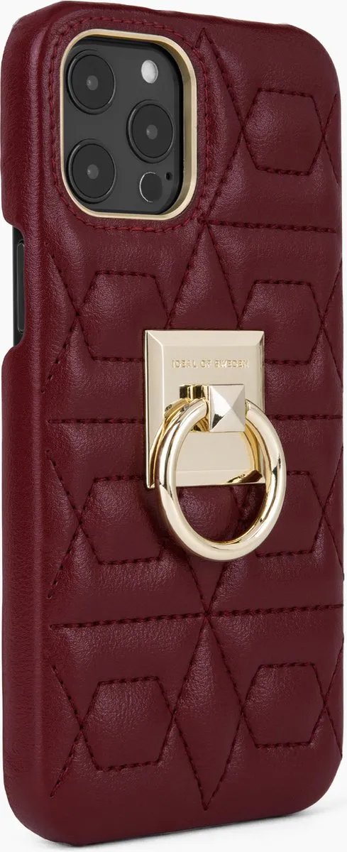 iDeal of Sweden Statement Case Quilted iPhone 12 Pro Max - Quilted Ruby - afbeelding 2 van 2