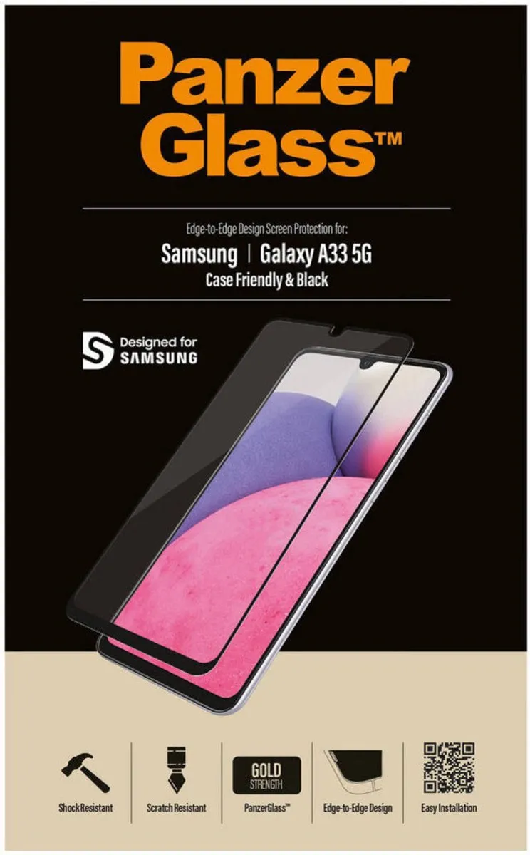 PanzerGlass Screenprotector Samsung Galaxy A33 - Zwart