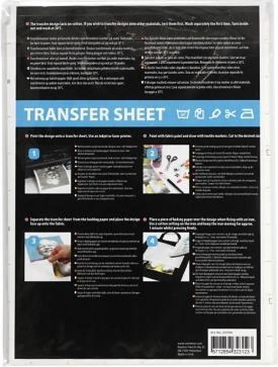 Creativ Company Transfer Vellen Textiel A4 - 3 Stuks