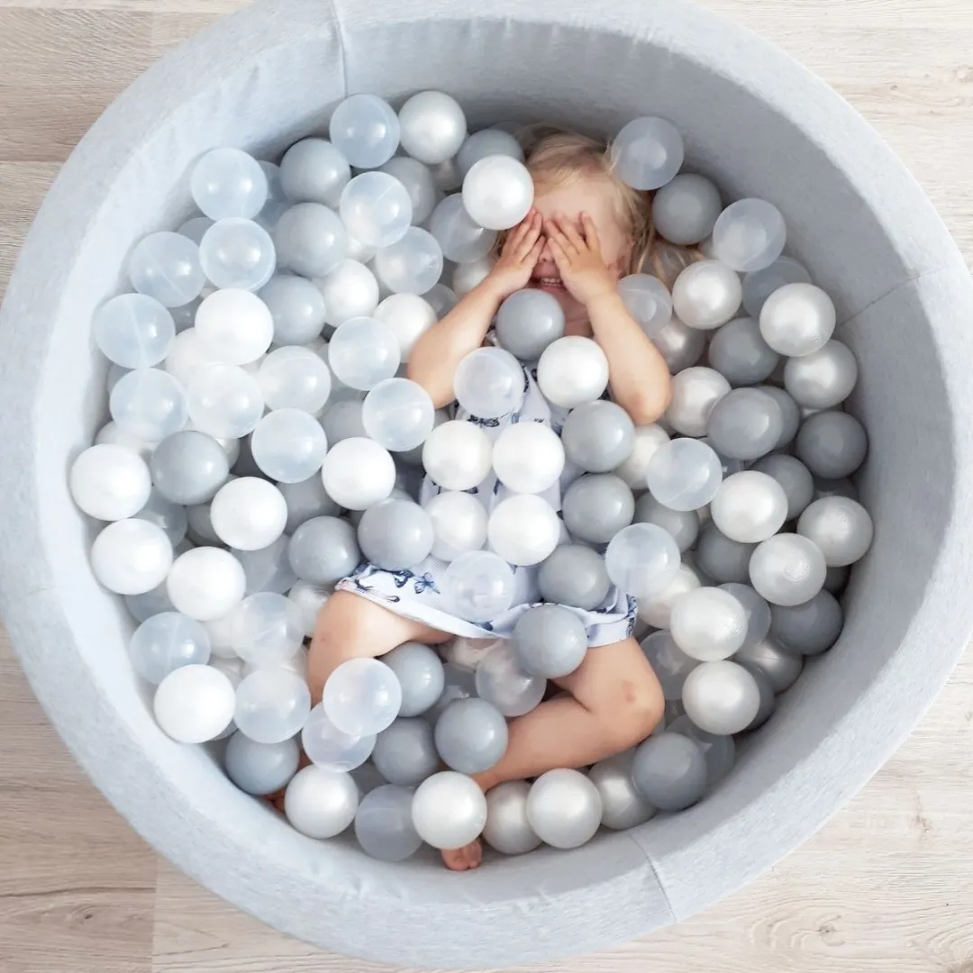 KiddyMoon Kinderballen 700 Stuks ∅7cm - Wit/Grijs