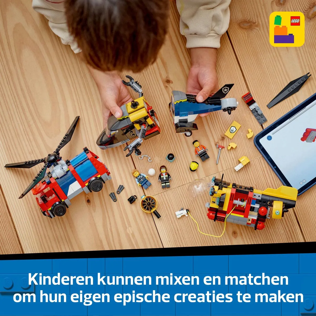 LEGO City 60462 Helikopter Brandweerauto & Onderzeeër - 874 Stukken - afbeelding 6 van 6
