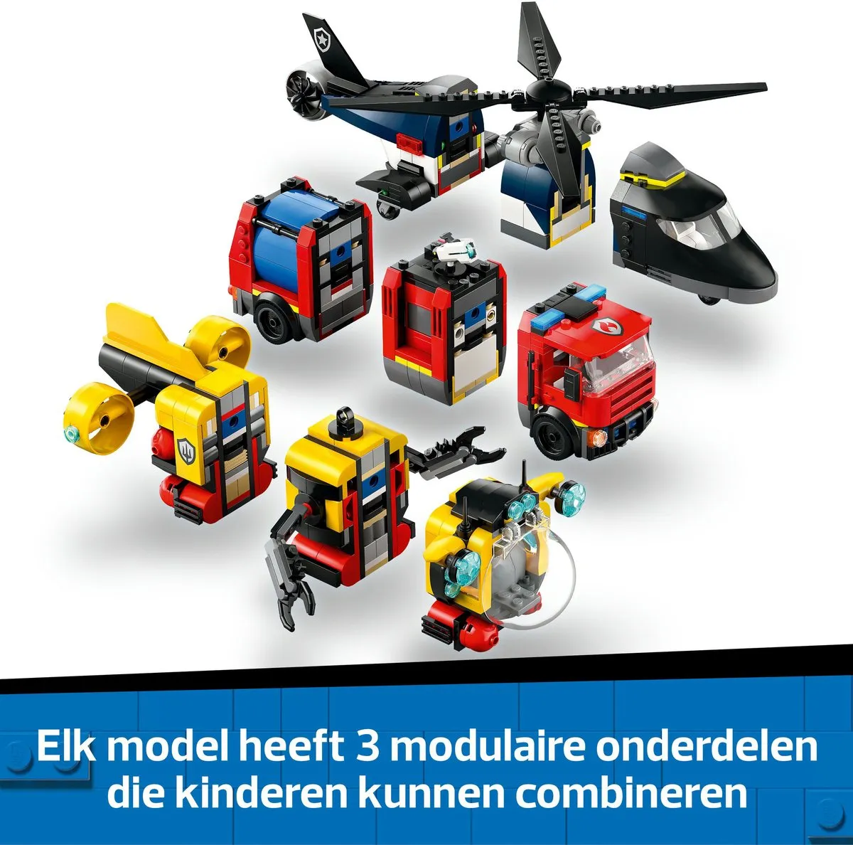 LEGO City 60462 Helikopter Brandweerauto & Onderzeeër - 874 Stukken