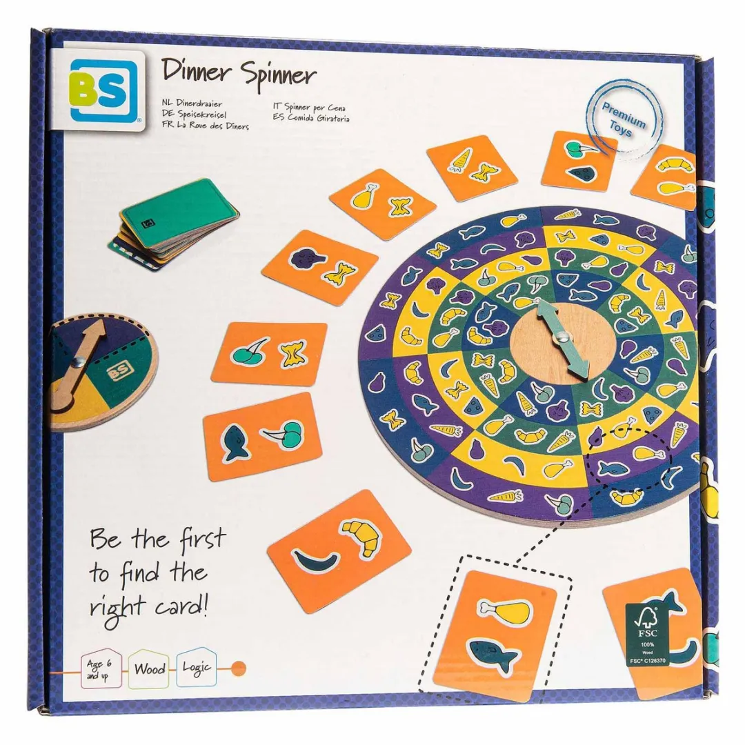 BS Toys Diner Draaier Groentespel - Hout - 28cm - Multi - afbeelding 6 van 6