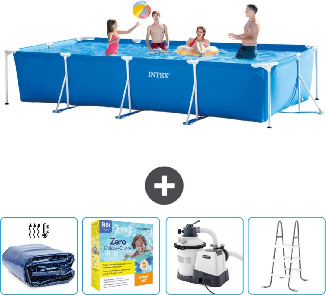 Intex Rechthoekig Frame Zwembad 450x220x84cm - Blauw - 28273NP