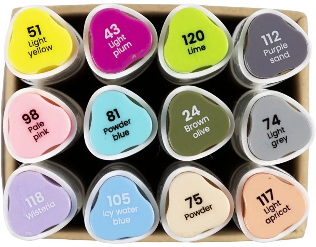 Creativ Company Alcoholmarker Pastelkleuren - 12 Stuks