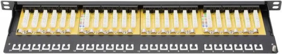 Digitus DN-91624U-SL-SH Netwerkpatchpaneel 24 Poorten CAT6 - 0,5 HE