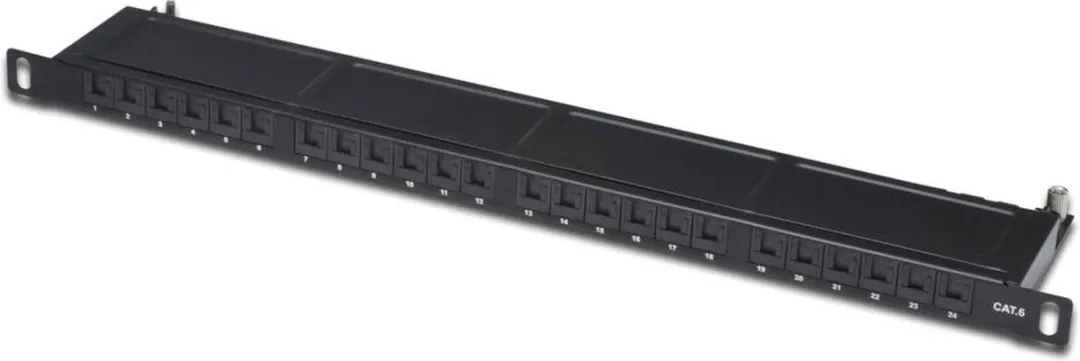 Digitus DN-91624U-SL-SH Netwerkpatchpaneel 24 Poorten CAT6 - 0,5 HE