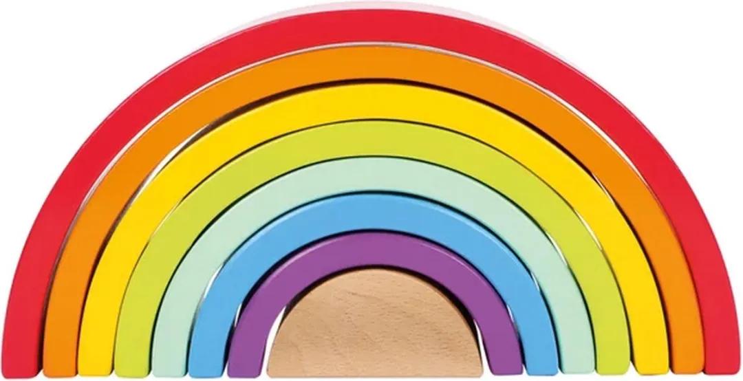 Small Foot Houten Bouwblokken Regenboog - 9-delig - afbeelding 6 van 6