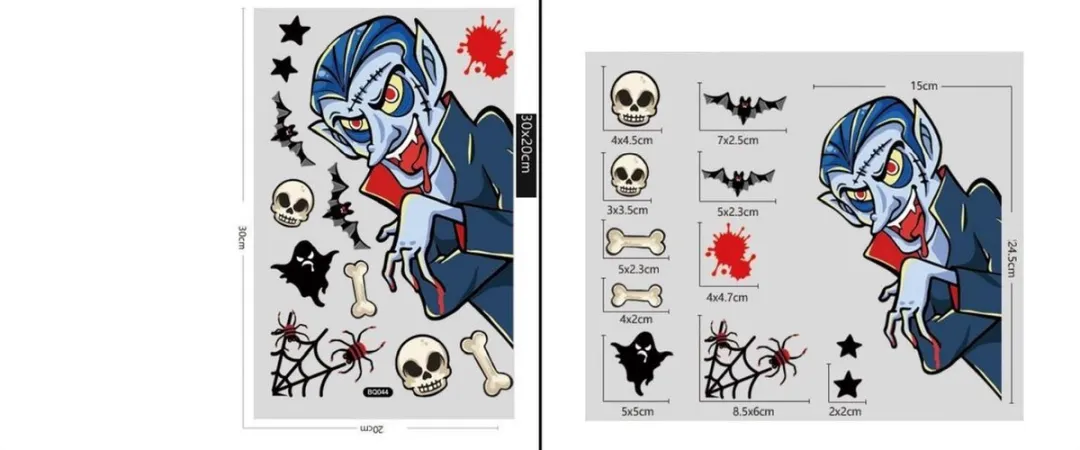 VinkToys Halloween Raamstickers - 41 Stuks - Zelfklevend PVC