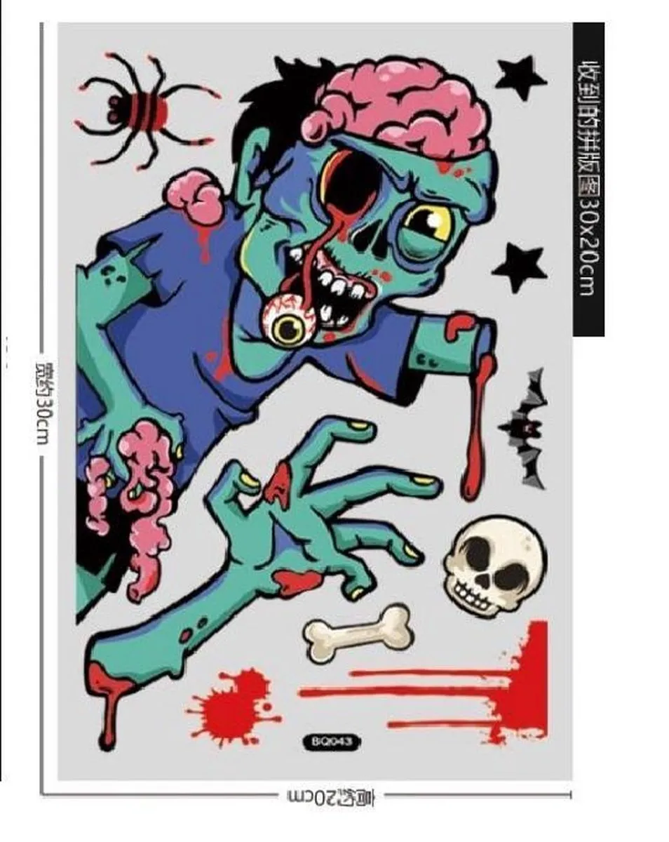 VinkToys Halloween Raamstickers - 41 Stuks - Zelfklevend PVC