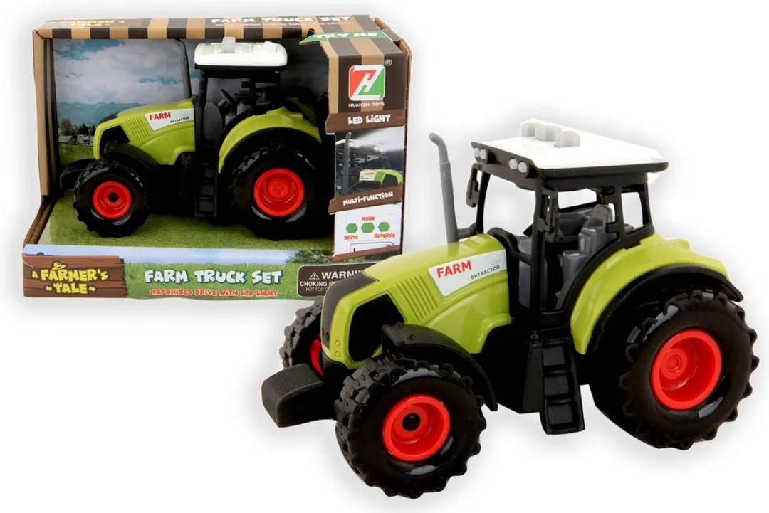 Jonotoys Tractor Farm Led 14cm - Groen/Zwart
