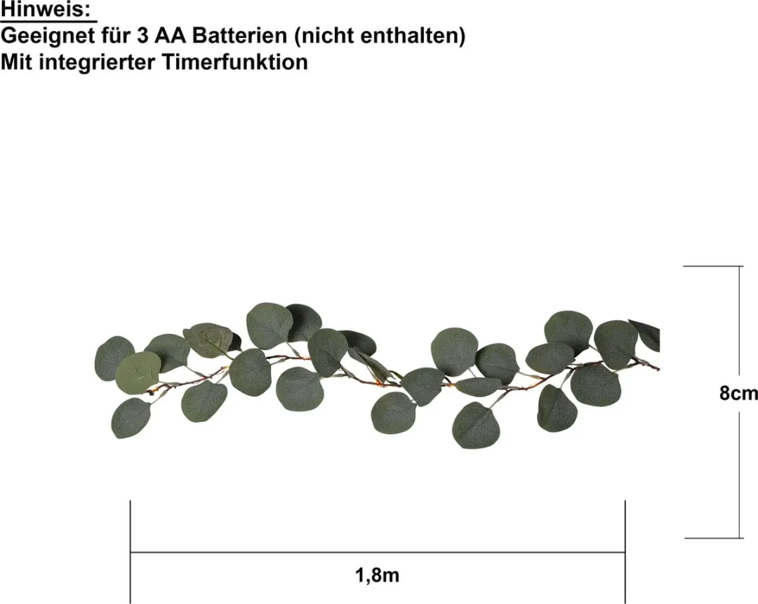 Star Trading Batterijslinger Eucalyptus - Wit