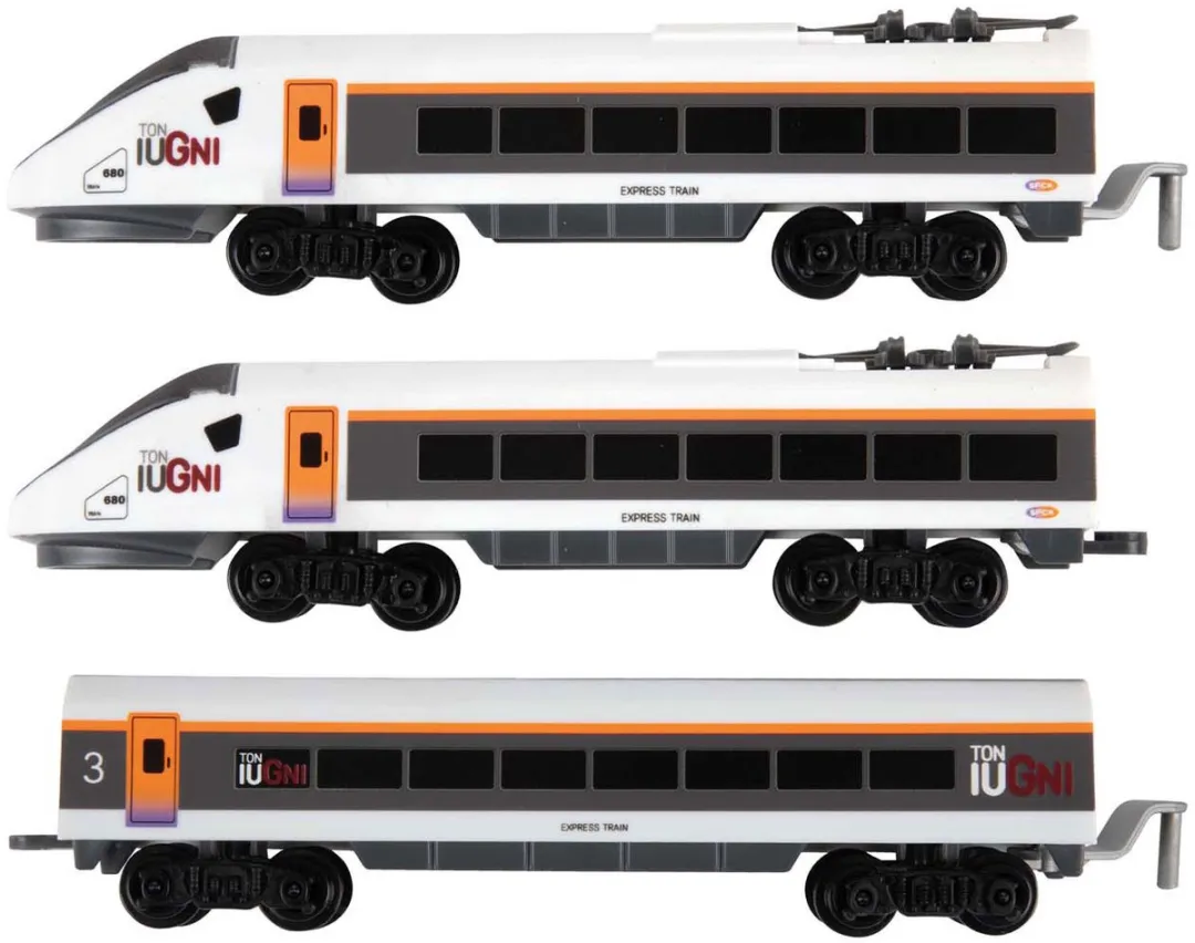 Toi-Toys Treinset High Speed Rails 15-delig - Multi kleuren