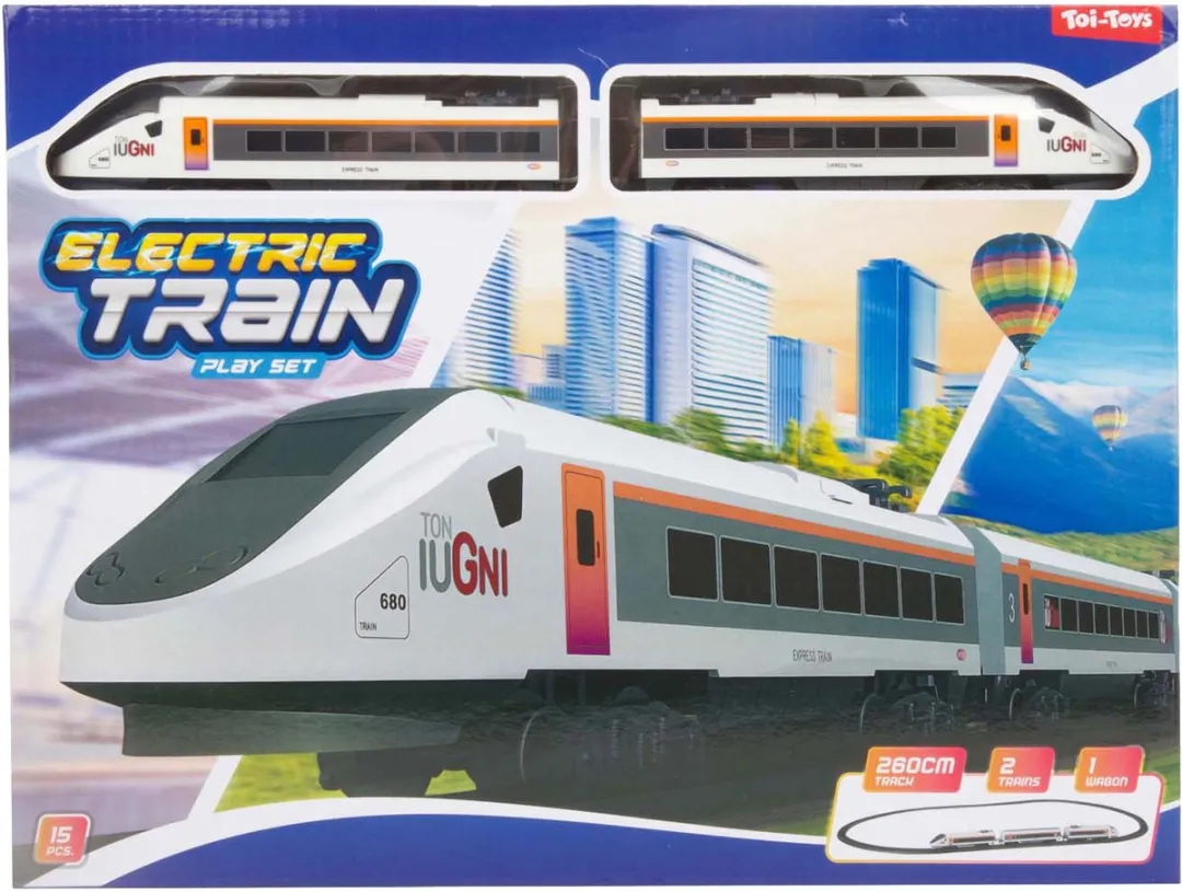 Toi-Toys Treinset High Speed Rails 15-delig - Multi kleuren