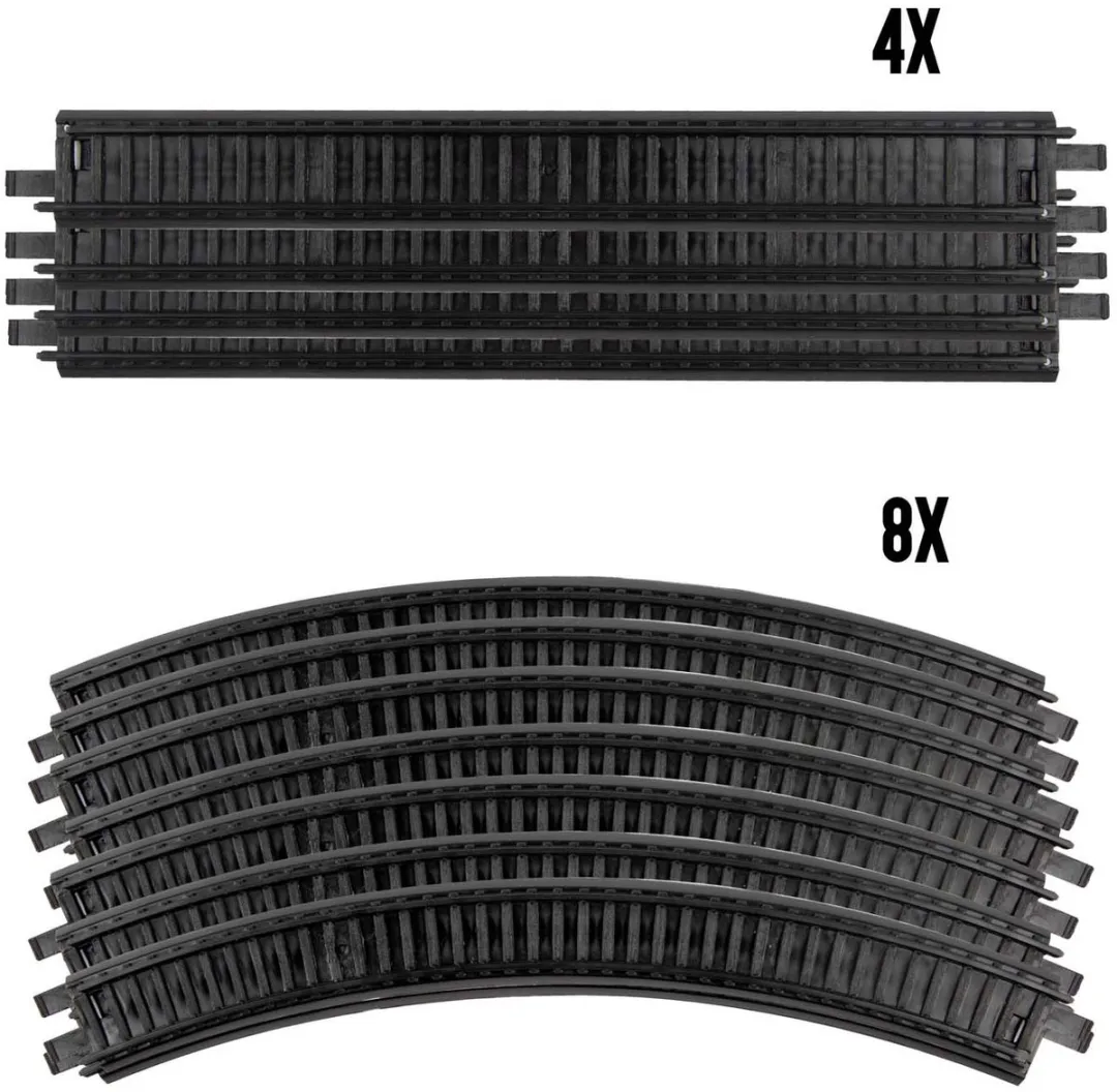 Toi-Toys Treinset High Speed Rails 15-delig - Multi kleuren