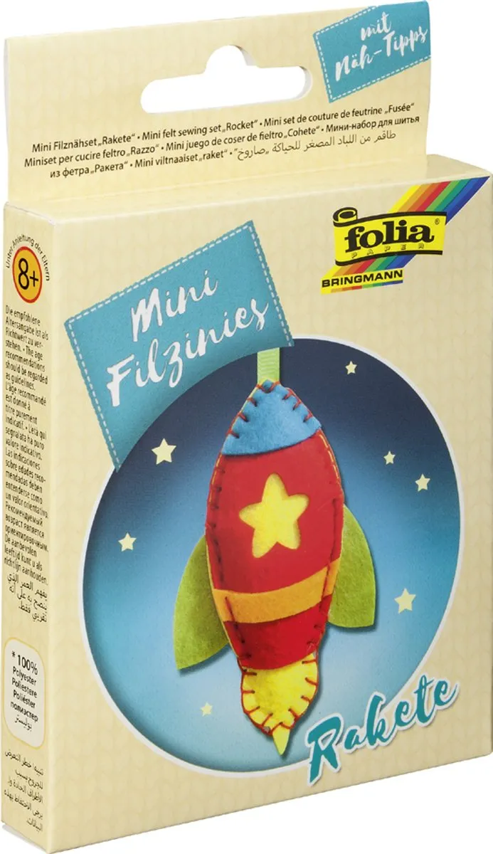 Folia Vilten Naaiset Giraffe Hanger - 13-delig Meerkleurig