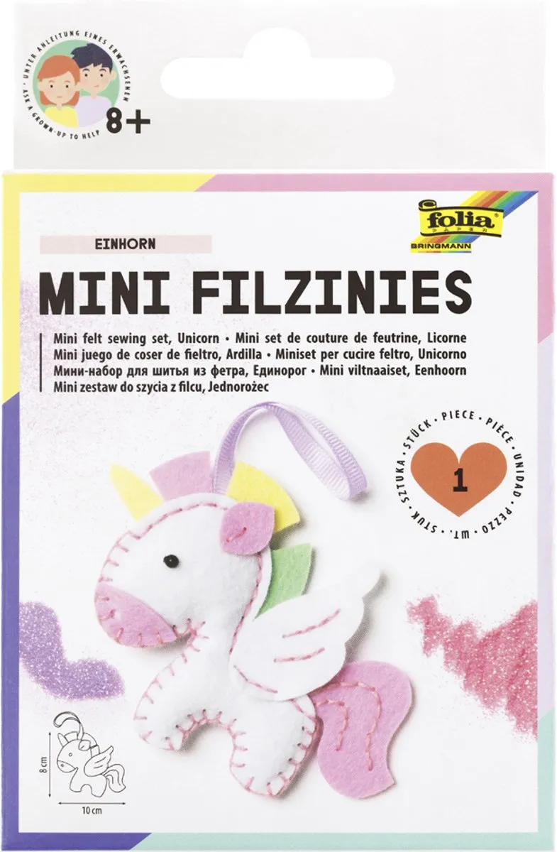 Folia Vilten Naaiset Giraffe Hanger - 13-delig Meerkleurig