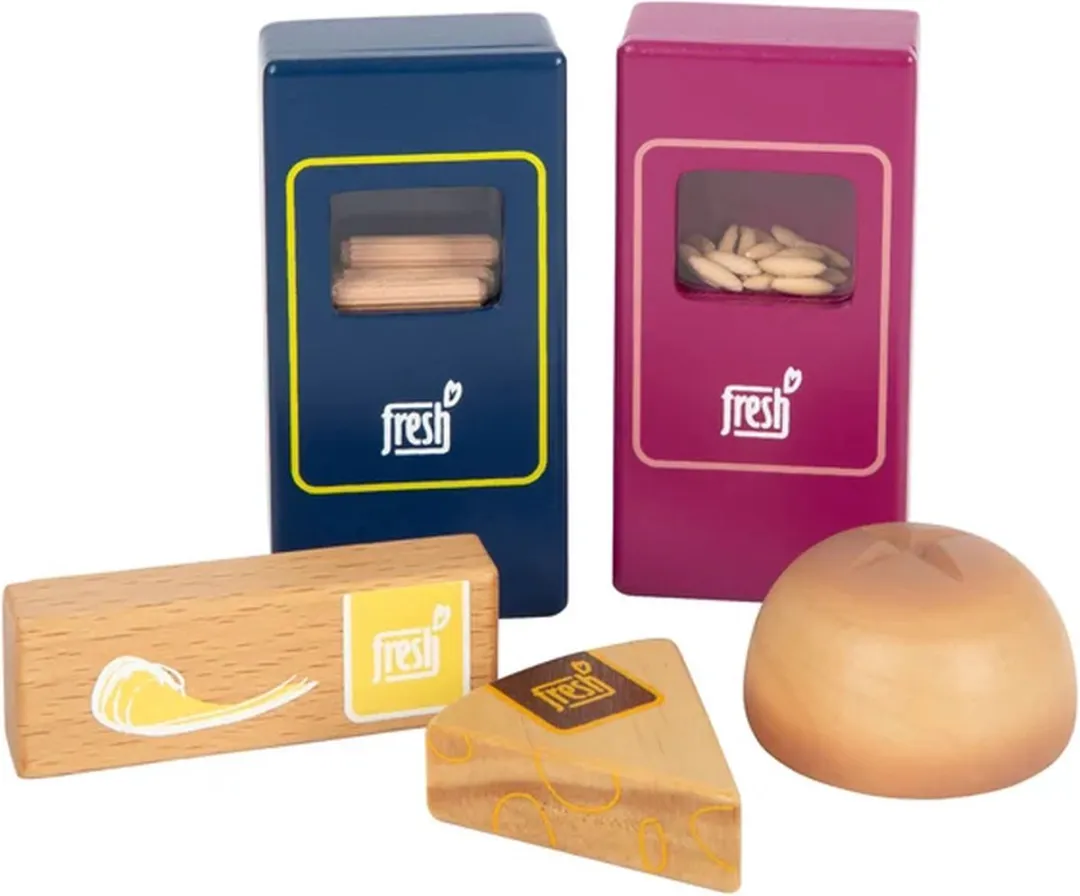 Small Foot Houten Vegetarische Voedselset 17-delig - Multicolor