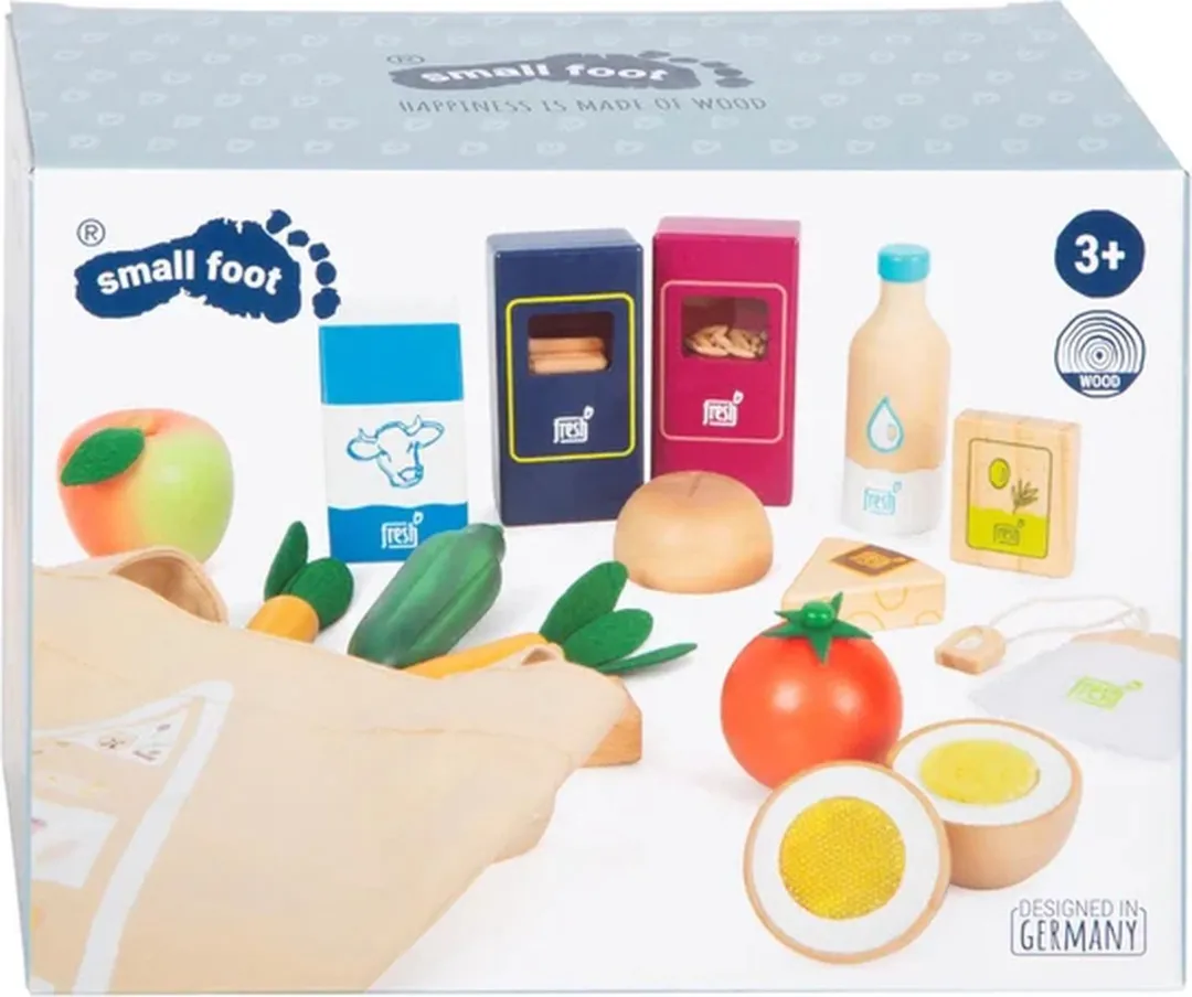 Small Foot Houten Vegetarische Voedselset 17-delig - Multicolor