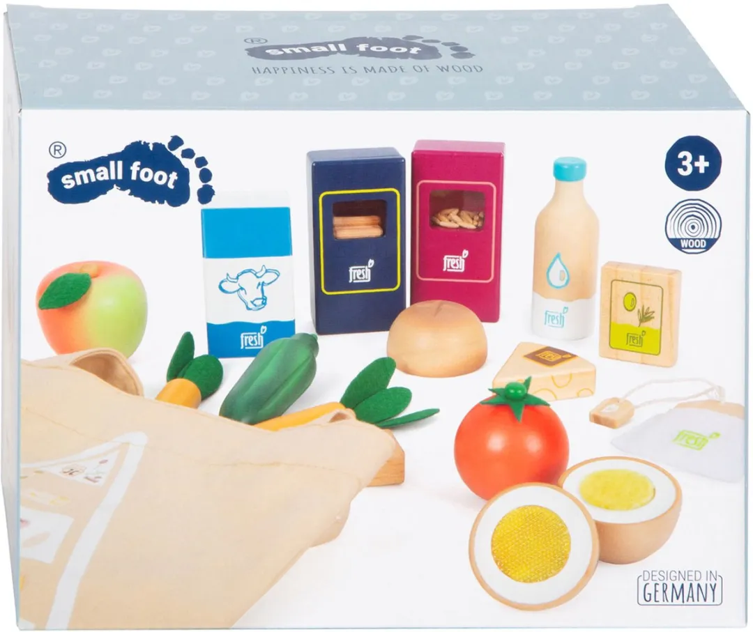 Small Foot Houten Vegetarische Voedselset 17-delig - Multicolor