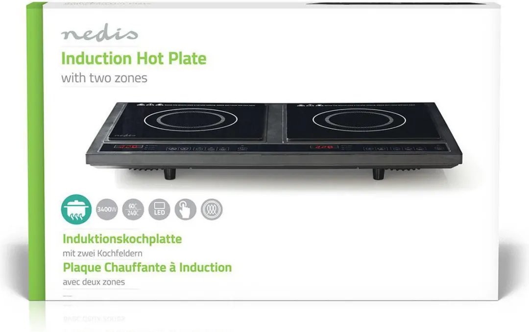 Nedis KAIP112C2 Inductiekookplaat 3400W - Zwart