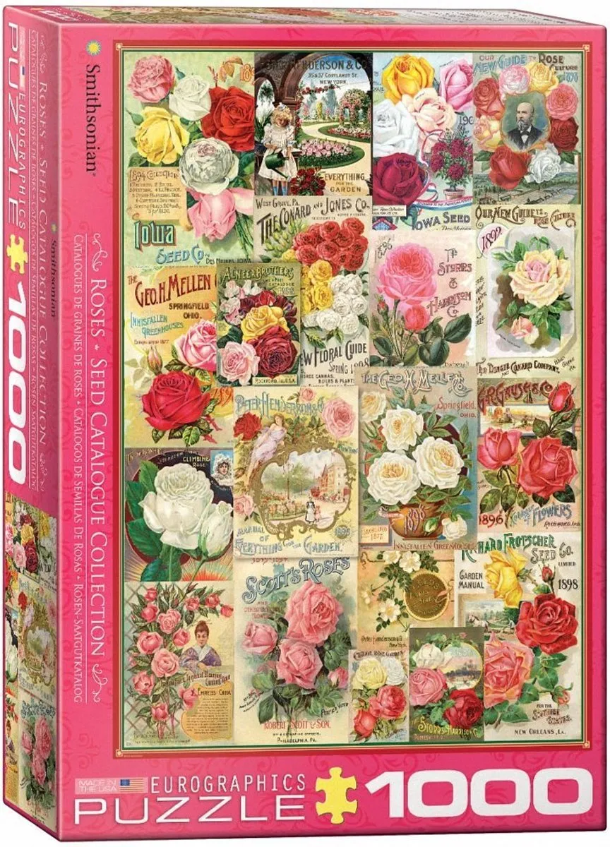 Eurographics Puzzel Roses Seed Catalogue 1000 Stuks - Multicolor