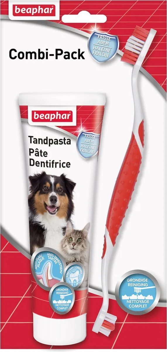 Beaphar Hondentandenborstel & Tandpasta Combi - 1 Stuk - afbeelding 6 van 6