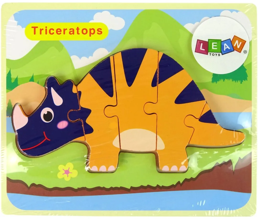 Lean Toys Houten Puzzel Dinosaurussen