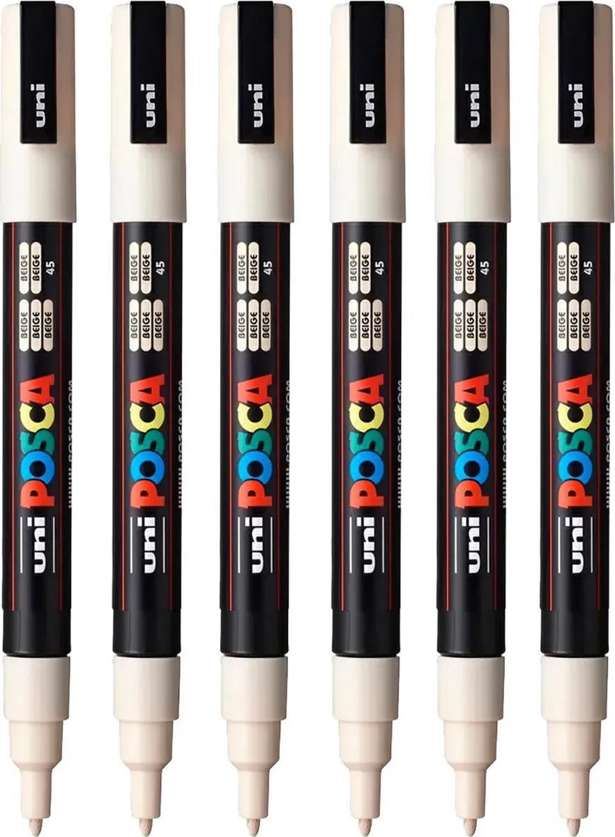 Posca PC-3M Fine Tip Verfstiften - 6 Stuks