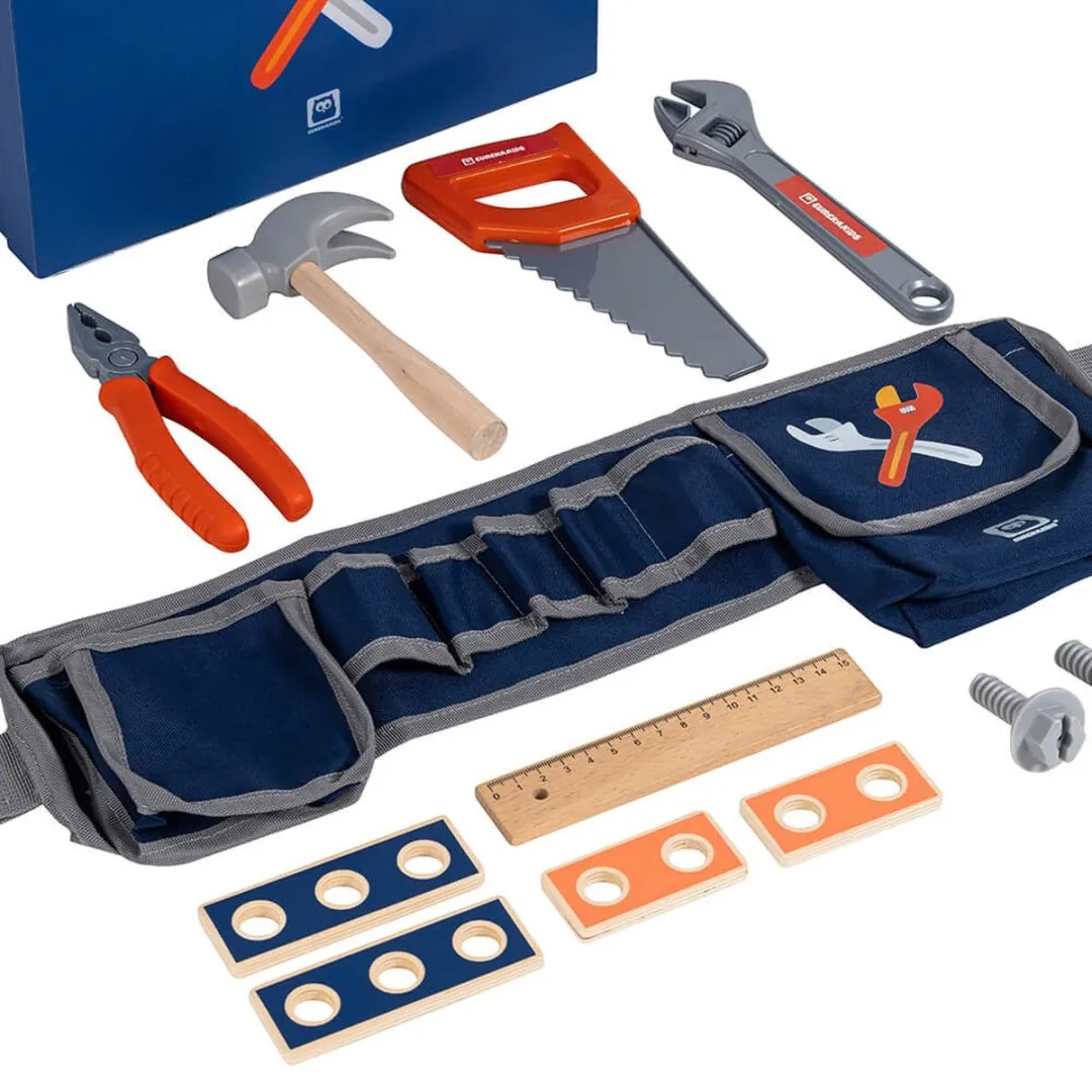 Eurekakids Speelgoed Gereedschapskoffer Blauw - 26-delig
