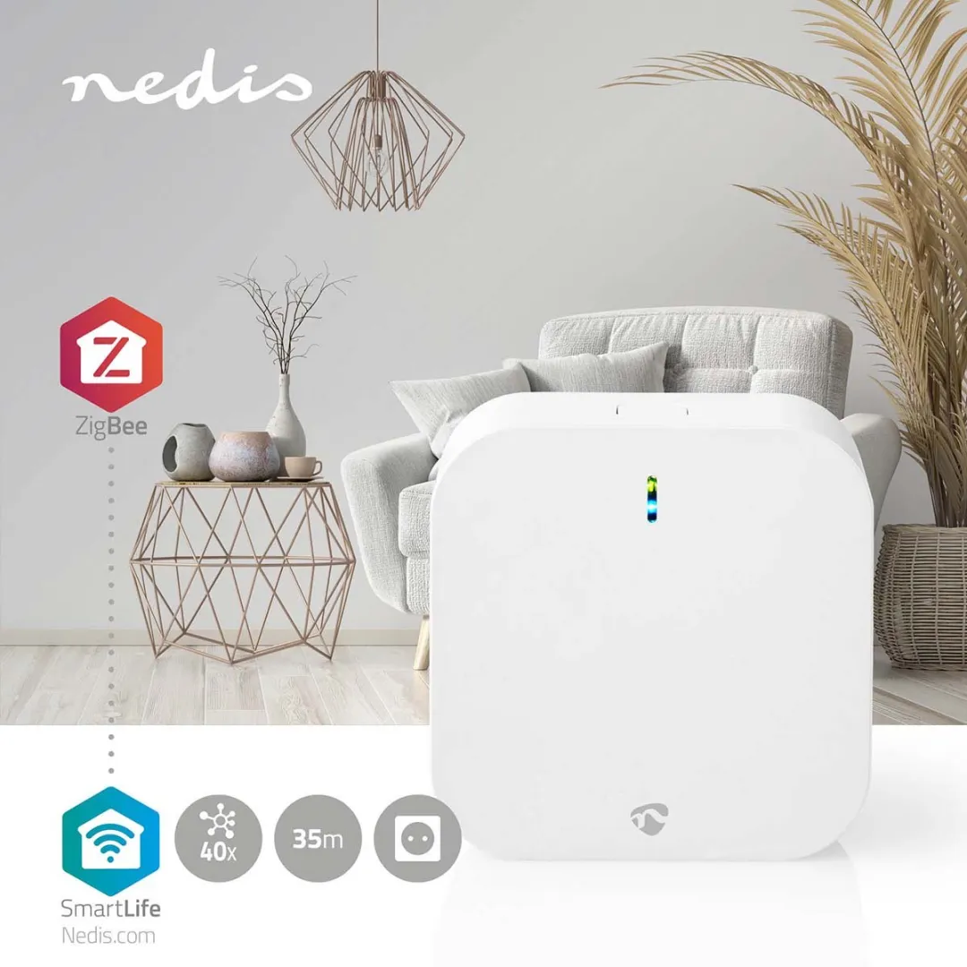 Nedis SmartLife Gateway WIFIZB10CWT Zigbee 3.0 - Wit