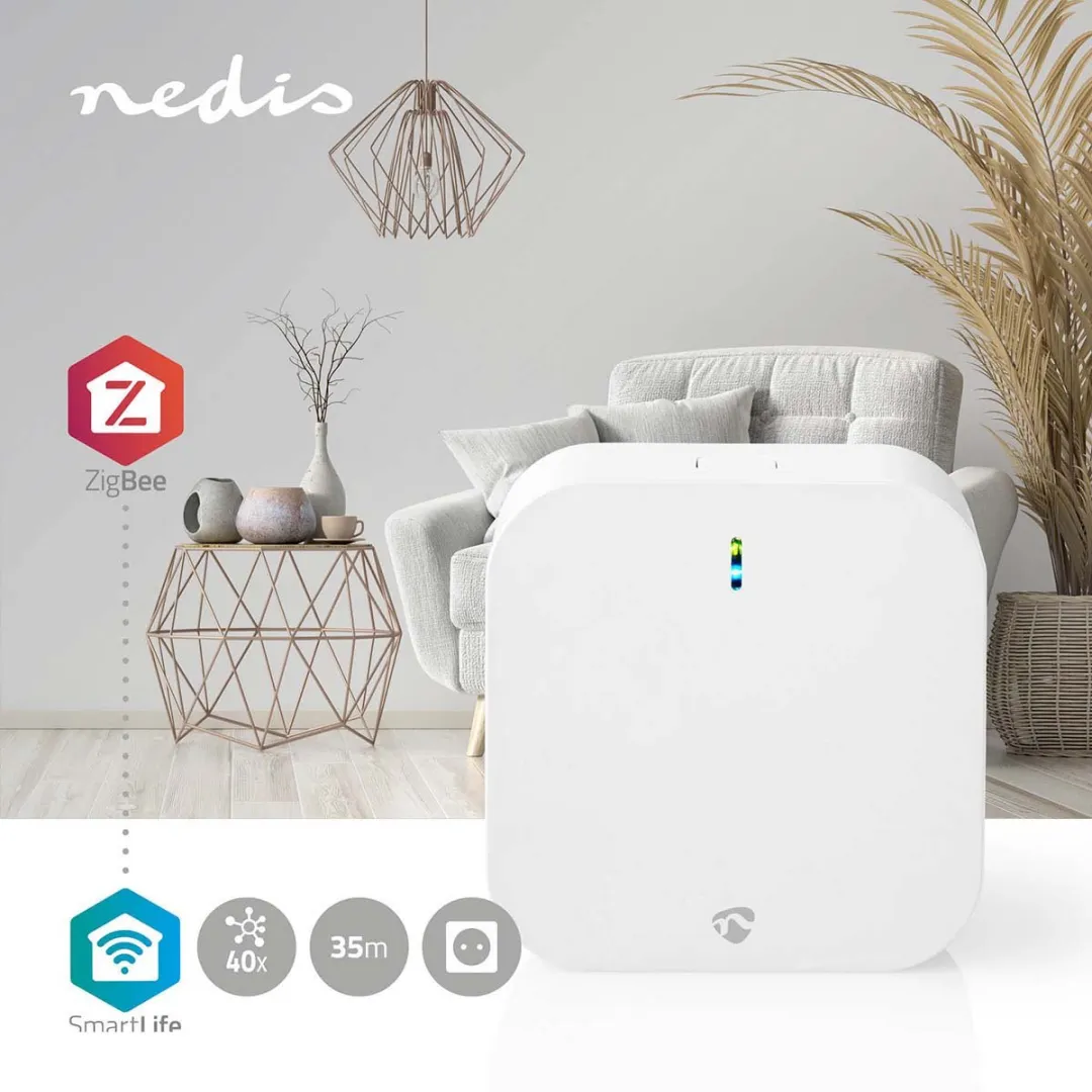 Nedis SmartLife Gateway WIFIZB10CWT Zigbee 3.0 - Wit