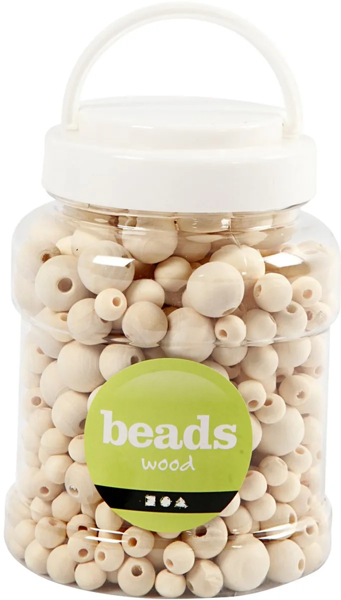 Creativ Company Houten Kralen 8-15mm - 532 Stuks