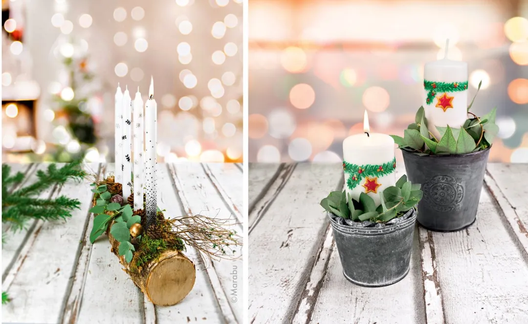 Marabu Candle Liner Christmas Spirits Set