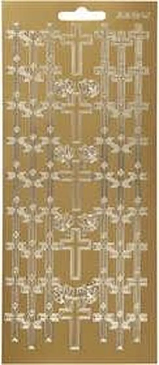Creativ Company Religieuze Goud Kruis Stickers 10x23cm