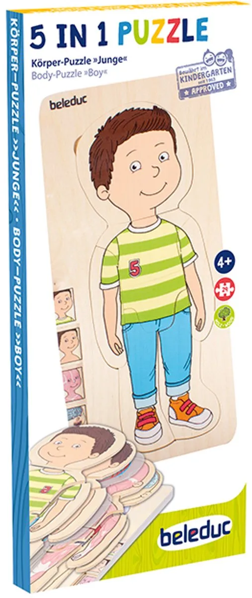 Beleduc Lagenpuzzel Jongen 30 Stuks - Multicolor