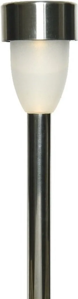 Tuinlamp LED solar - warm wit - RVS/kunststof - 26 cm - type Nova