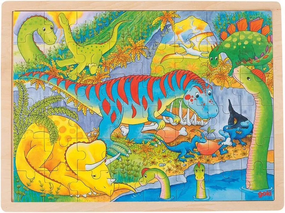 Goki Dinosaur Puzzle 48 Stuks - Multi Kleuren