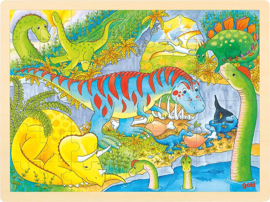Goki Dinosaur Puzzle 48 Stuks - Multi Kleuren
