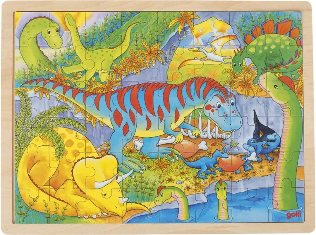 Goki Dinosaur Puzzle 48 Stuks - Multi Kleuren
