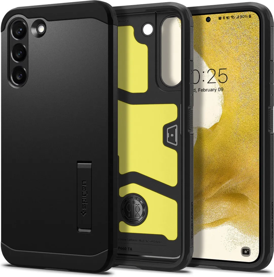 Spigen Tough Armor ACS03958 Hoesje - Samsung Galaxy S22 Plus - Zwart