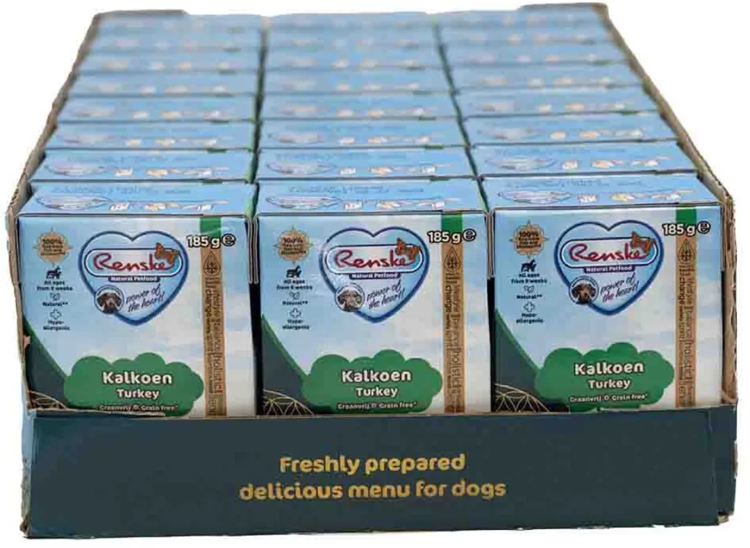 Renske Vers Graanvrij Hondenvoer Kalkoen - 24x185g