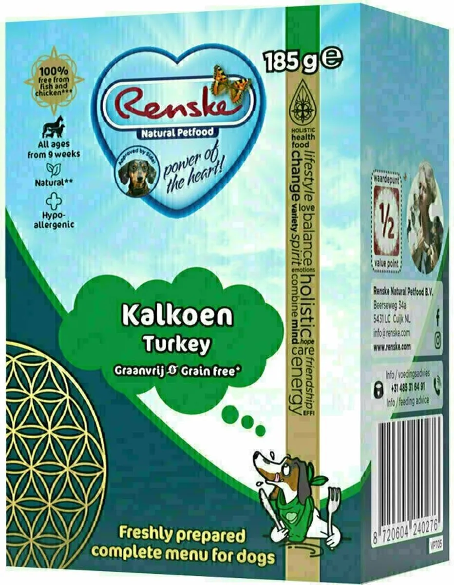 Renske Vers Graanvrij Hondenvoer Kalkoen - 24x185g
