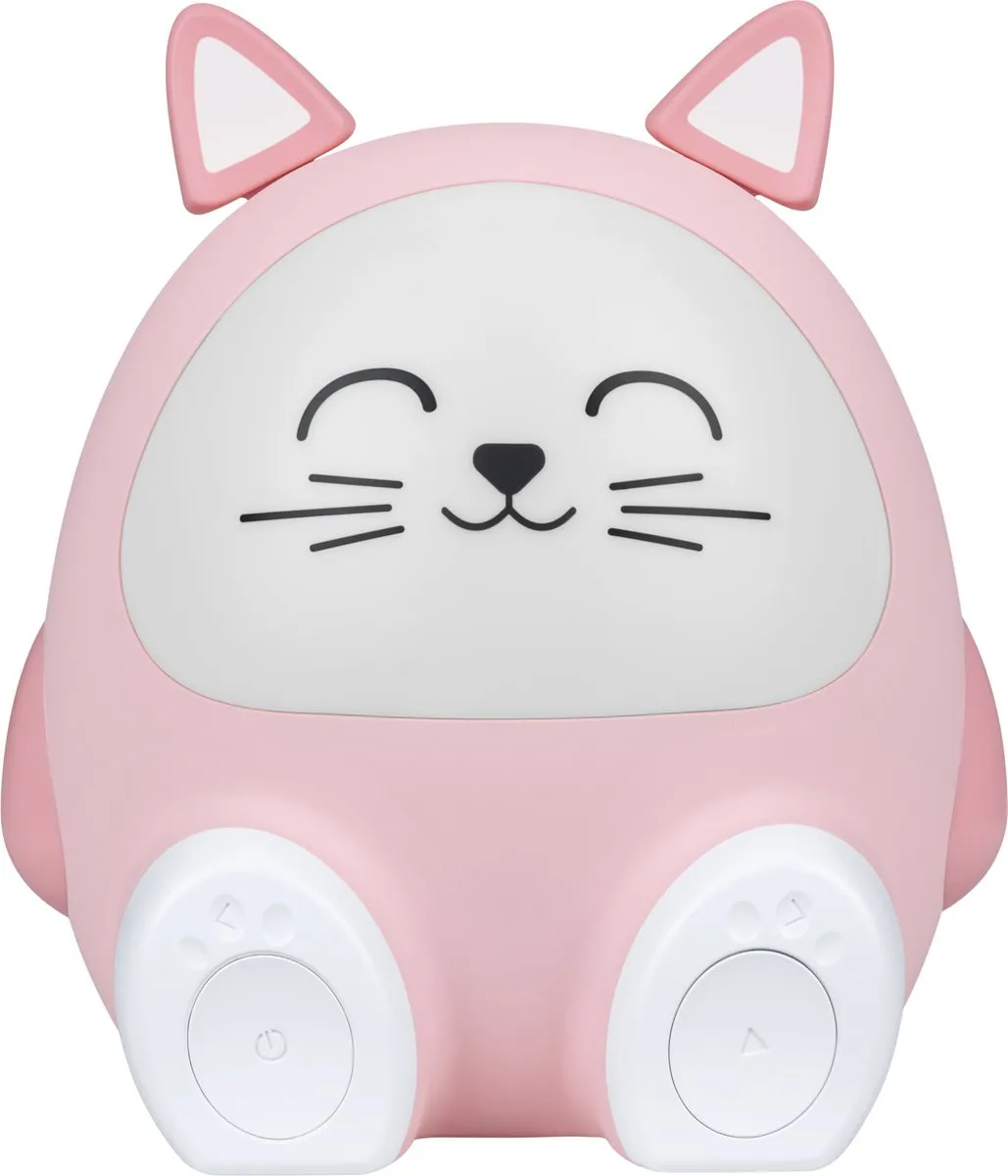 Bigben Mia de Kat Bluetooth Speaker - Nachtlamp Roze